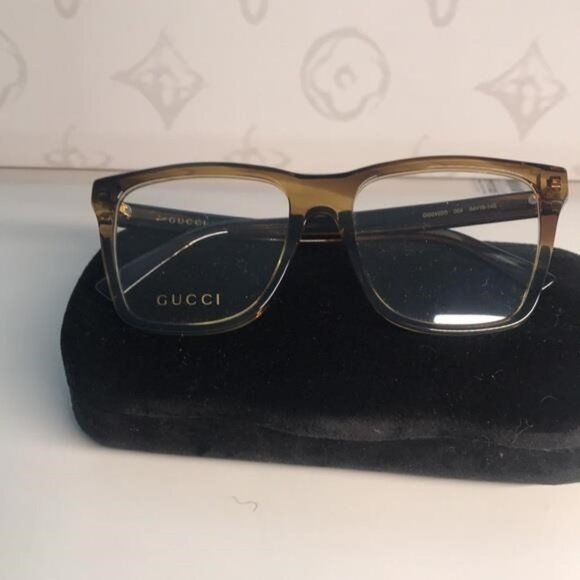 New Authentic Gucci GG0452O 004 Eyeglasses Brown Havana Oversized Square Frames - Picture 11 of 13